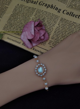 手工手链月光石简约女