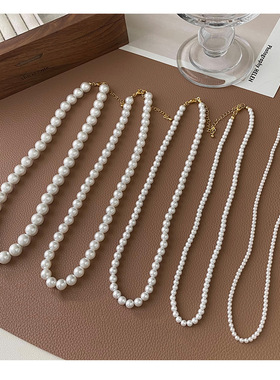 正圆珍珠项链施家纯银女