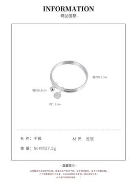 黄财神铃铛纯银简约百搭实心首饰