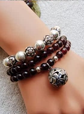 diy复古原创高档女士百搭银手链