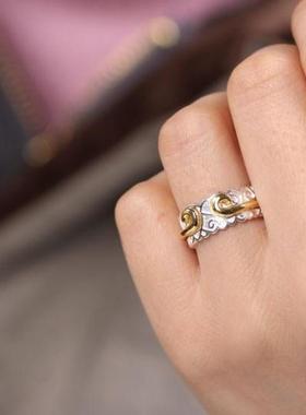 时尚个性风祥云金箍咒开口戒指