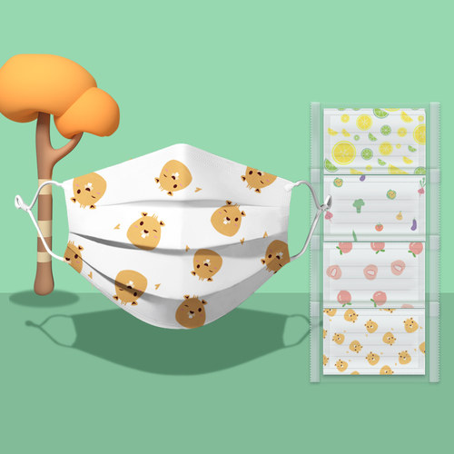 宝宝口罩透气可调节儿童一次性防护口罩防尘防霾婴儿专用出行用品 - 图0