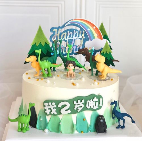 小恐龙蛋糕装饰摆件插件侏罗纪霸王龙男宝宝儿童生日周岁男孩插牌 - 图2