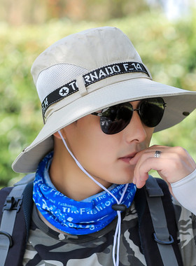 渔夫帽男夏季大檐户外登山