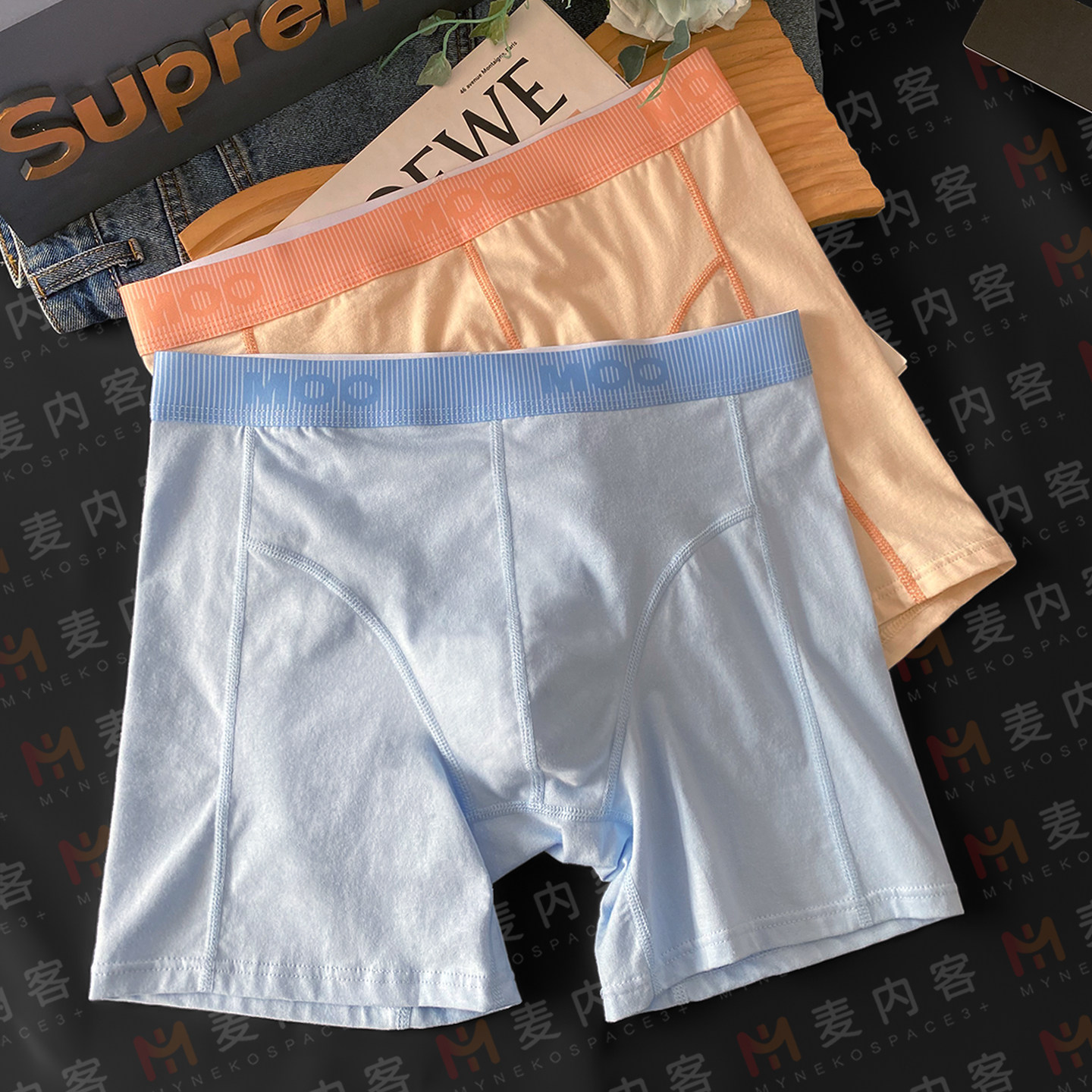 防磨腿男士内裤男平角裤青少年纯棉跑步运动加长中裤男生四角裤头,淘宝优惠券,粉丝福利购,淘宝优惠卷