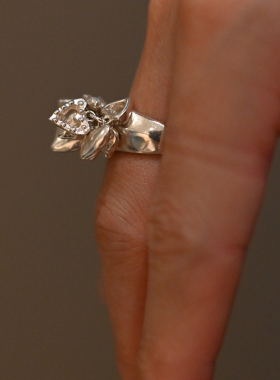 PetitQuatre 手工925纯银 时尚小众设计 爱心满满戒指