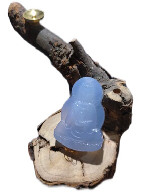 天然无优化蓝玉髓挂坠