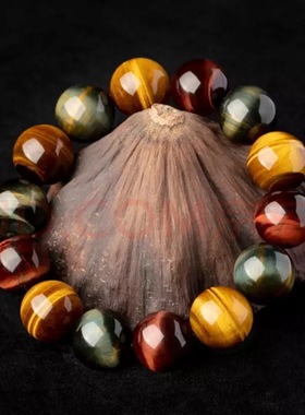 眷钰 天然彩虎眼石手串虎晴石水晶手链珠宝工厂批发代发