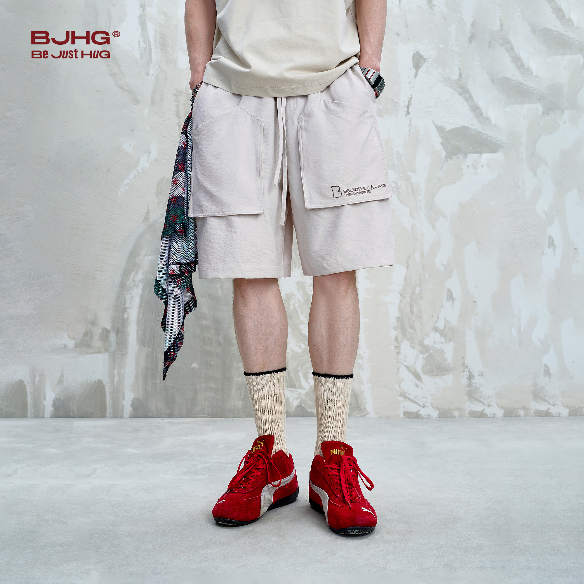 BJHG不计后果美式休闲短裤男款夏季潮牌新款运动宽松情侣五分裤子,淘宝优惠券,粉丝福利购,淘宝优惠卷