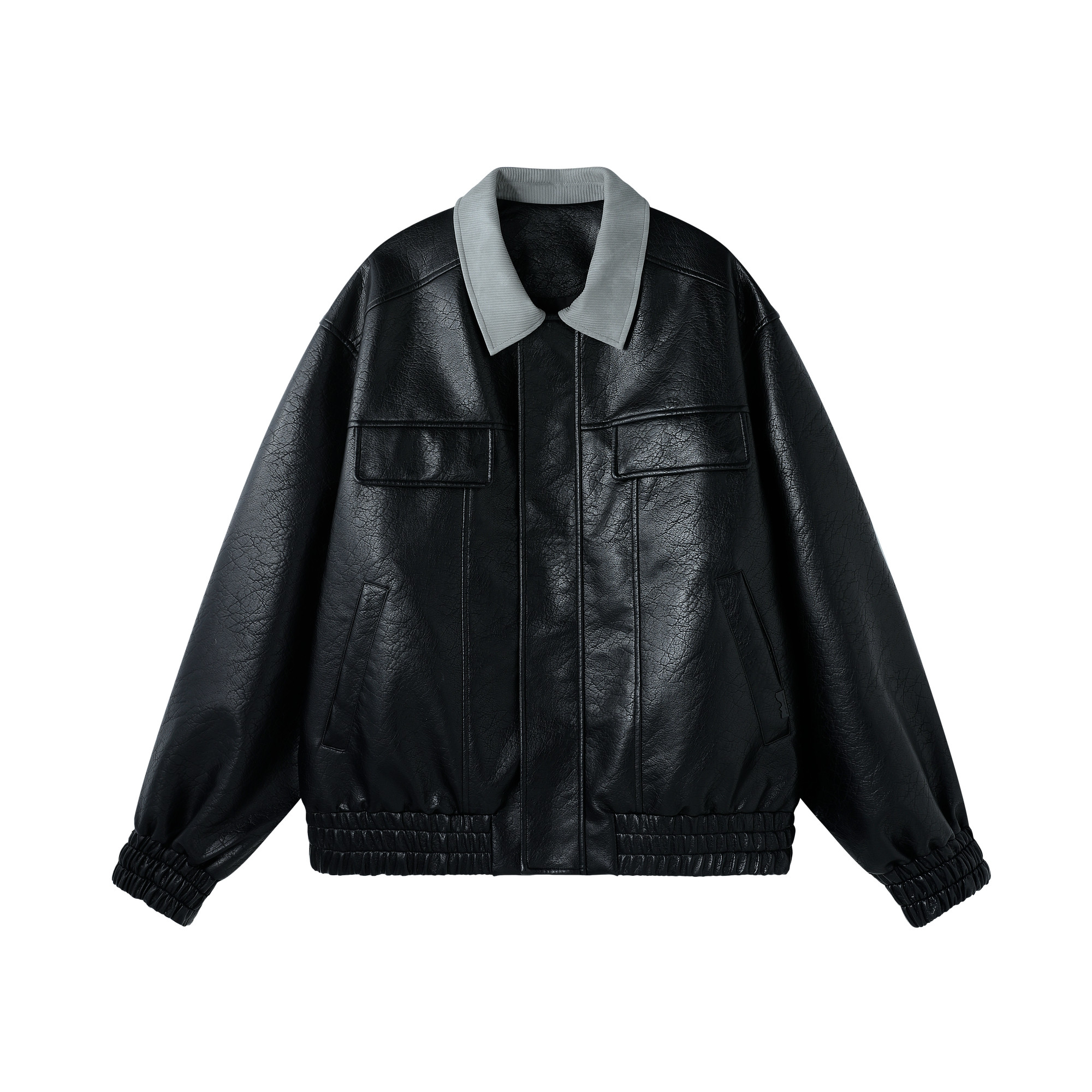 BJHG不计后果复古翻领皮衣夹克外套男款春季工装上衣拼接短外套女,淘宝优惠券,粉丝福利购,淘宝优惠卷