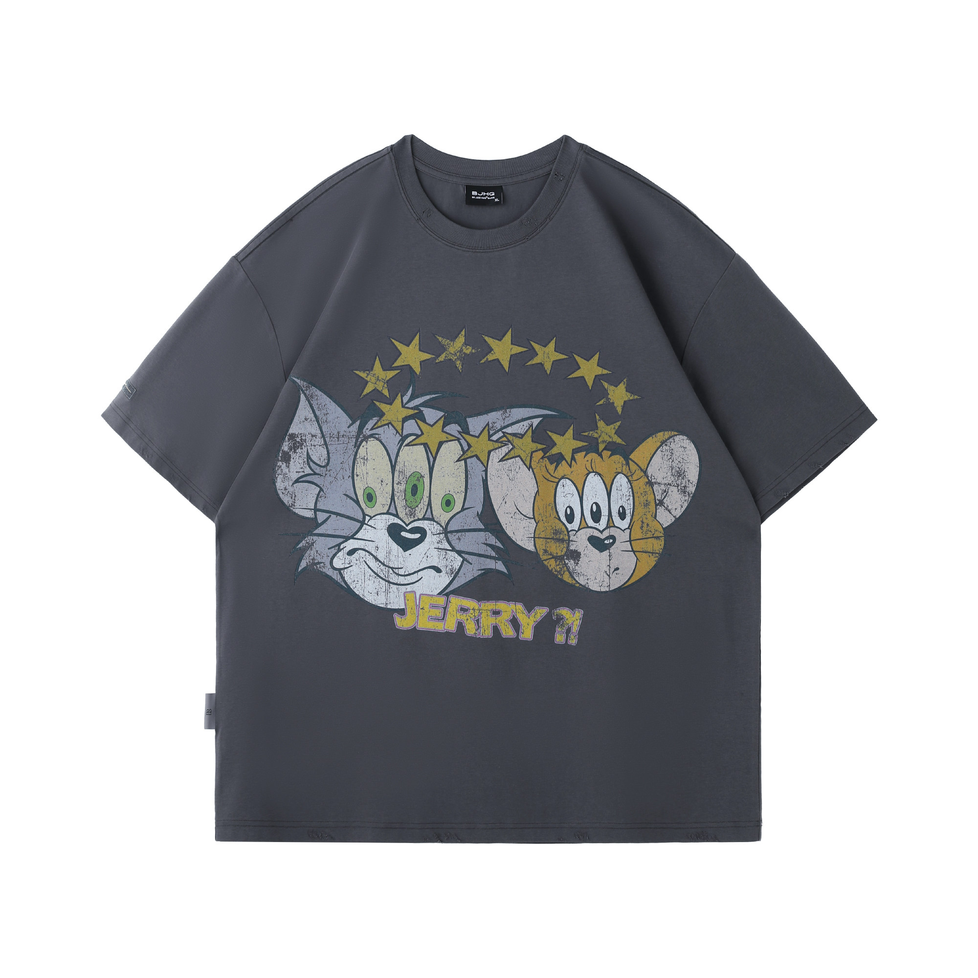 【猫和老鼠联名】 BJHG不计后果美式做旧短袖t恤男款夏季速干半袖,淘宝优惠券,粉丝福利购,淘宝优惠卷