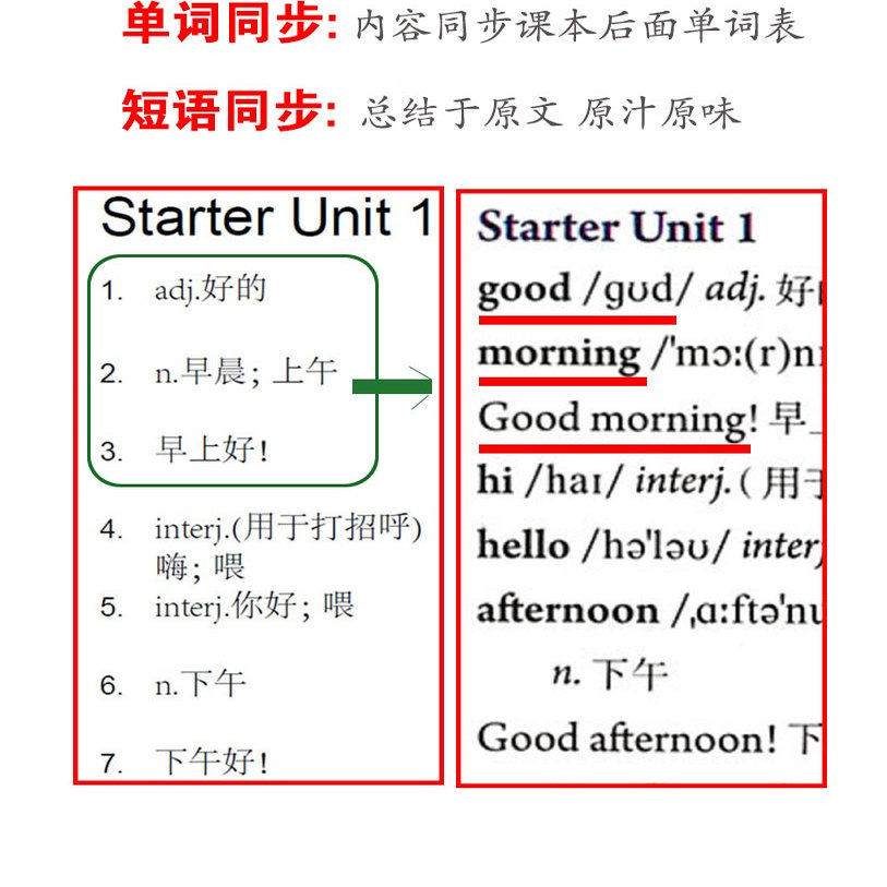 人教初中英语单词默写本七八九年级上下册英文短语记忆记背练习本