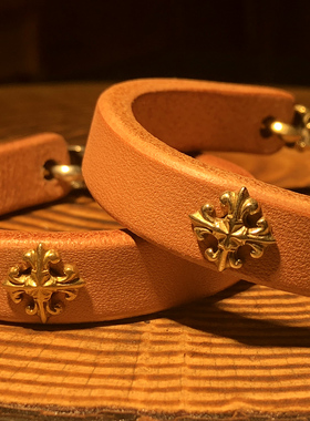 手工制作皮手环牛皮包邮13mm