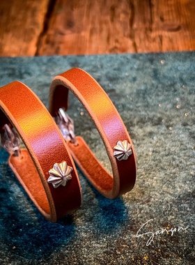 英伦风格情侣JE马缰革手工手环