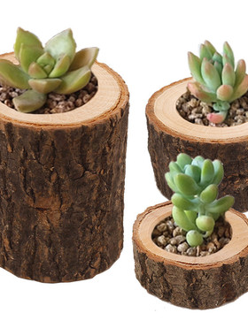 创意原木桩蜡烛台家居装饰