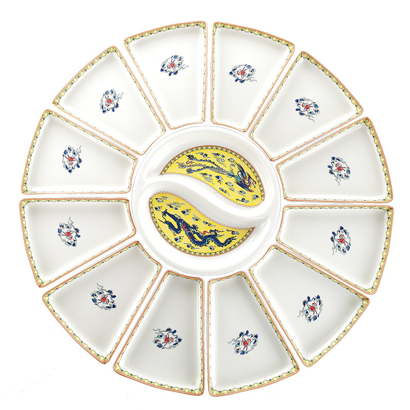 年夜饭团圆大拼盘餐具创意陶瓷拼盘组合海鲜大摆盘碗套装网红同款,淘宝优惠券,粉丝福利购,淘宝优惠卷