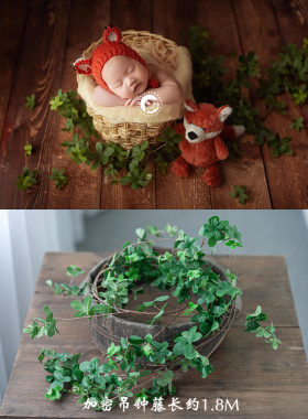 可爱小狐狸玩偶造型摄影道具筐