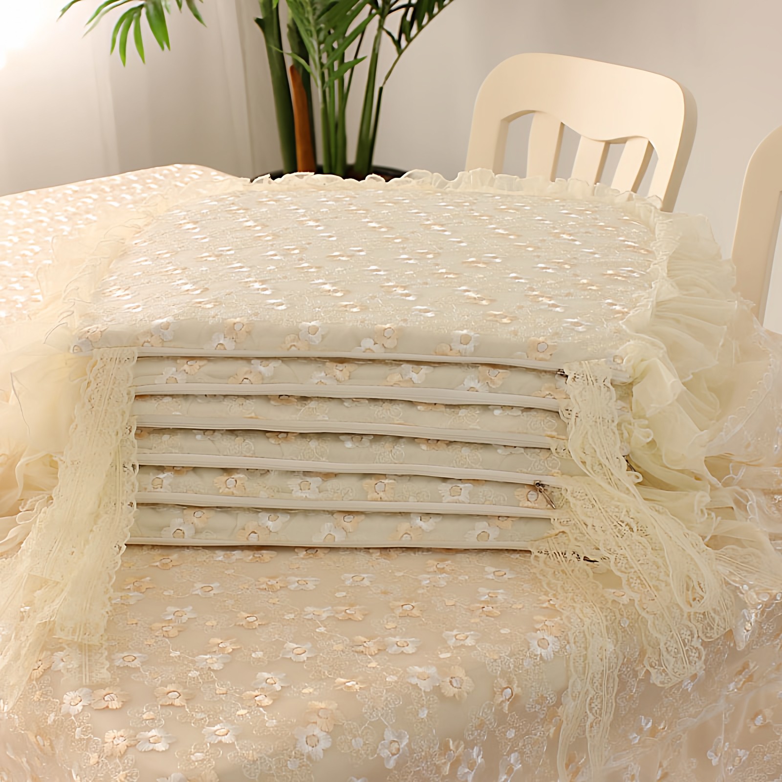 茶几桌布布艺长方形餐桌布椅垫套装台布蕾丝椅子套罩盖布简约现代,淘宝优惠券,粉丝福利购,淘宝优惠卷