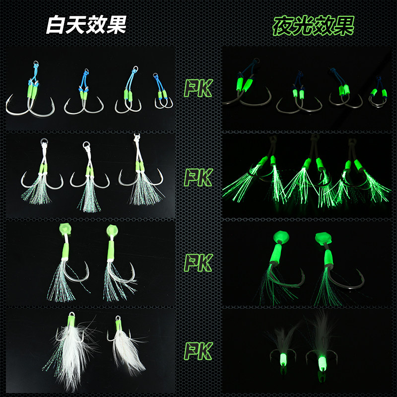 夜光热缩管绑钩铁板钩防咬双壁带胶自封含胶船钓夜钓荧光鱼钩天平,淘宝优惠券,粉丝福利购,淘宝优惠卷