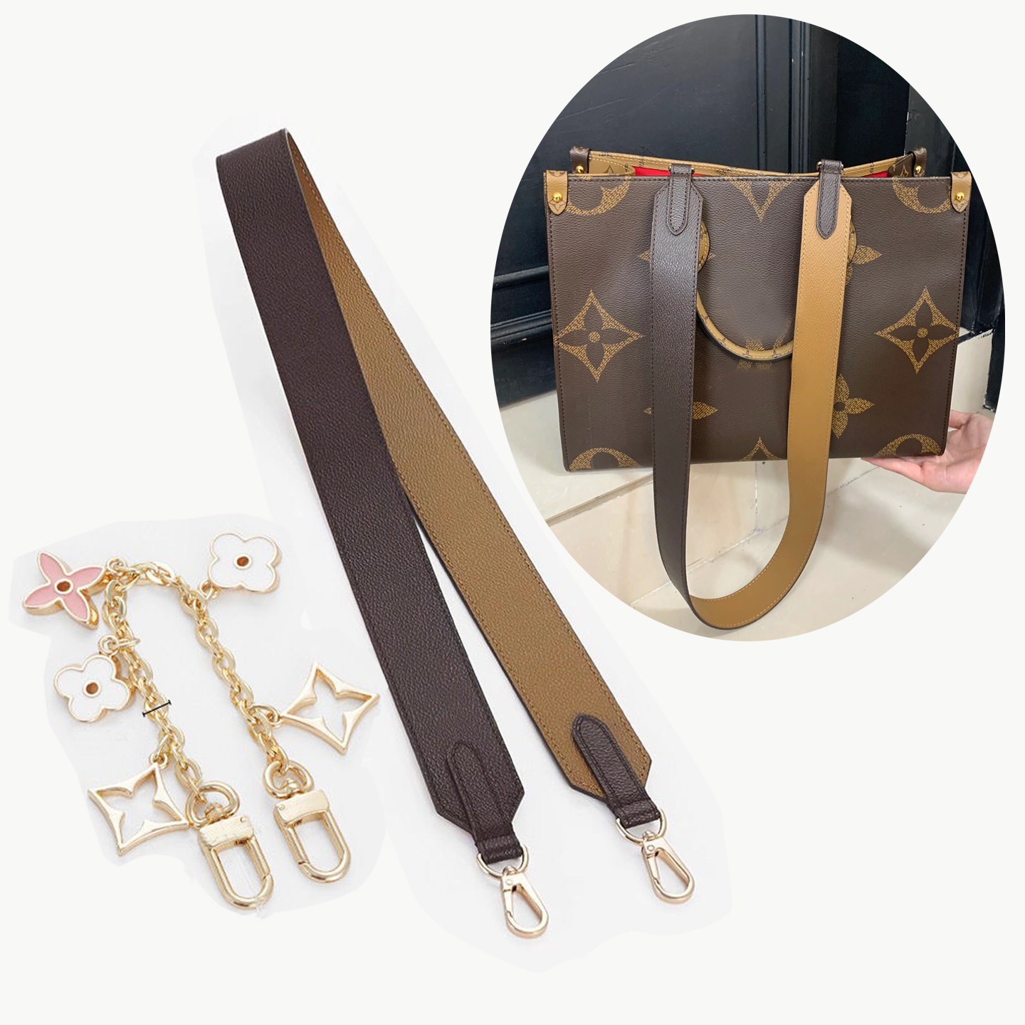 适用于lv ONTHEGO替换肩带配件小号托特包包宽肩带包肩带斜挎单肩,淘宝优惠券,粉丝福利购,淘宝优惠卷