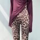 Leopard print shark pants ກາງເກງຂອງແມ່ຍິງໃສ່ໃນລະດູຮ້ອນ ເສື້ອຢືດບາງໆ