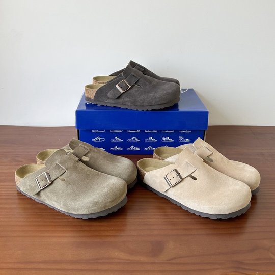 勃肯鞋真牛皮橡木真皮包头拖鞋男女同款平底半拖女春夏季外穿博肯