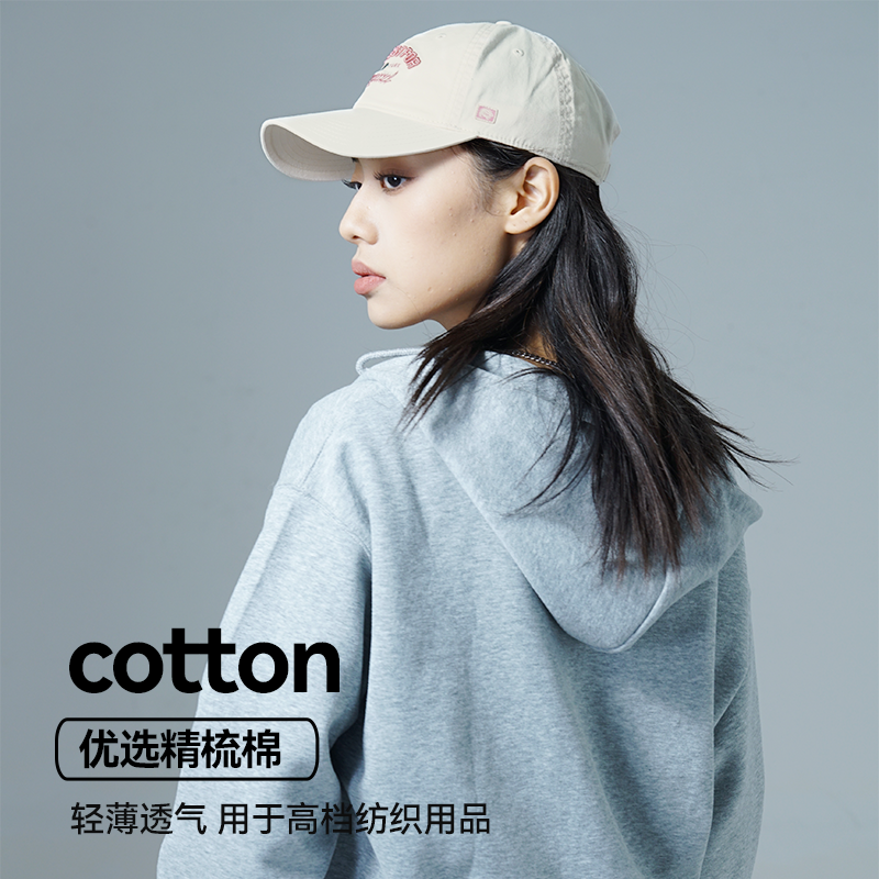 lackpard棒球帽女软顶春夏季轻薄鸭舌帽显脸小字母纯棉深顶帽子