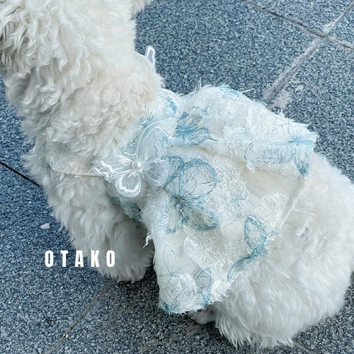 Отако собака, кошка, весенняя и летняя одежда, юбка для бабочек в китайском стиле, питометральная дышащая китайский стиль и тонкая маленькая собачья юбка принцессы