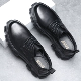 Martens, низкие короткие сапоги на платформе в английском стиле, трендовые короткие ботинки из мягкой кожи на скрытом каблуке, мужские туфли, из натуральной кожи, в британском стиле