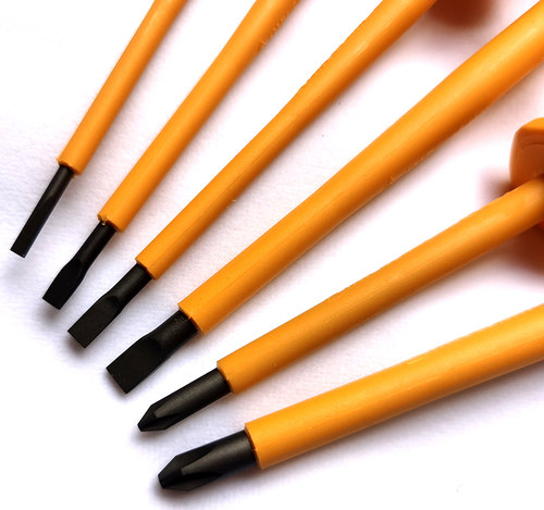 德国维拉WERA电工VDE绝缘螺丝批十米一字6件套装1060i/1062I/6 - 图0