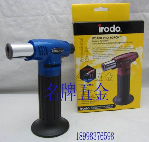 台湾爱烙达IRODA专业烘培焊接火炬喷火枪点火器  PT-200 500L 220 - 图0