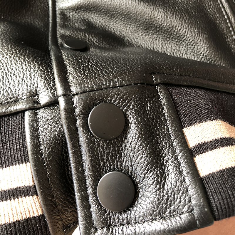 新款头层小牛皮棒球服春秋骑行外套真皮夹克刺绣休闲短款皮衣男潮,淘宝优惠券,粉丝福利购,淘宝优惠卷