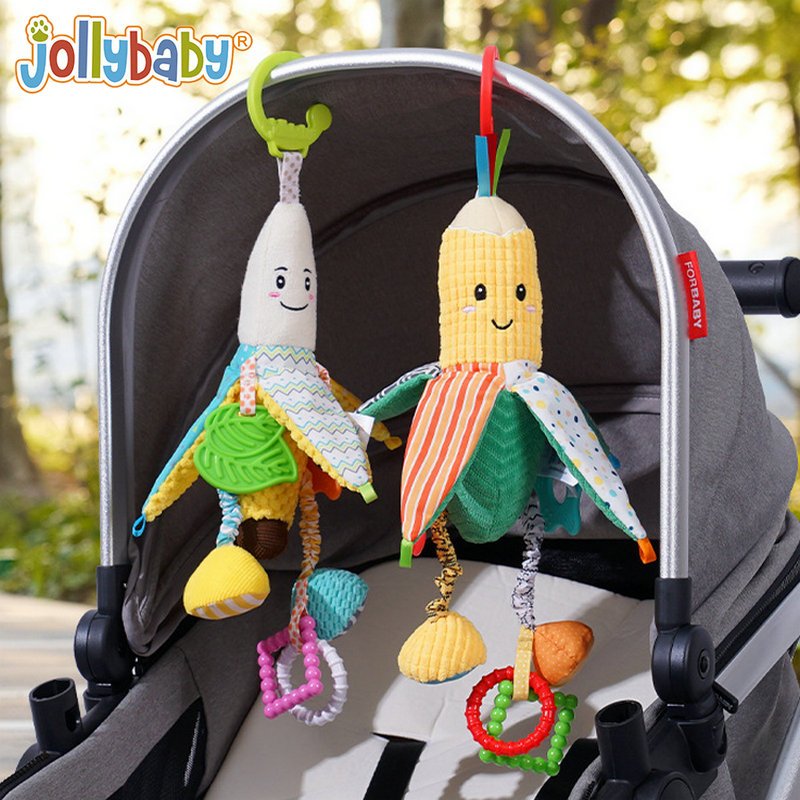 jollybaby婴儿车玩具挂件新生儿床头摇铃推车载玩具吊挂宝宝床铃1 - 图0
