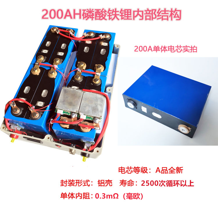 速品12v24V大容量200A100AH房车电源锂电池组电瓶13V磷酸铁锂电池 - 图1