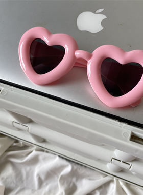 时尚充气墨镜桃心亲子搞怪眼镜欧美面包可爱心沙滩遮阳太阳镜女