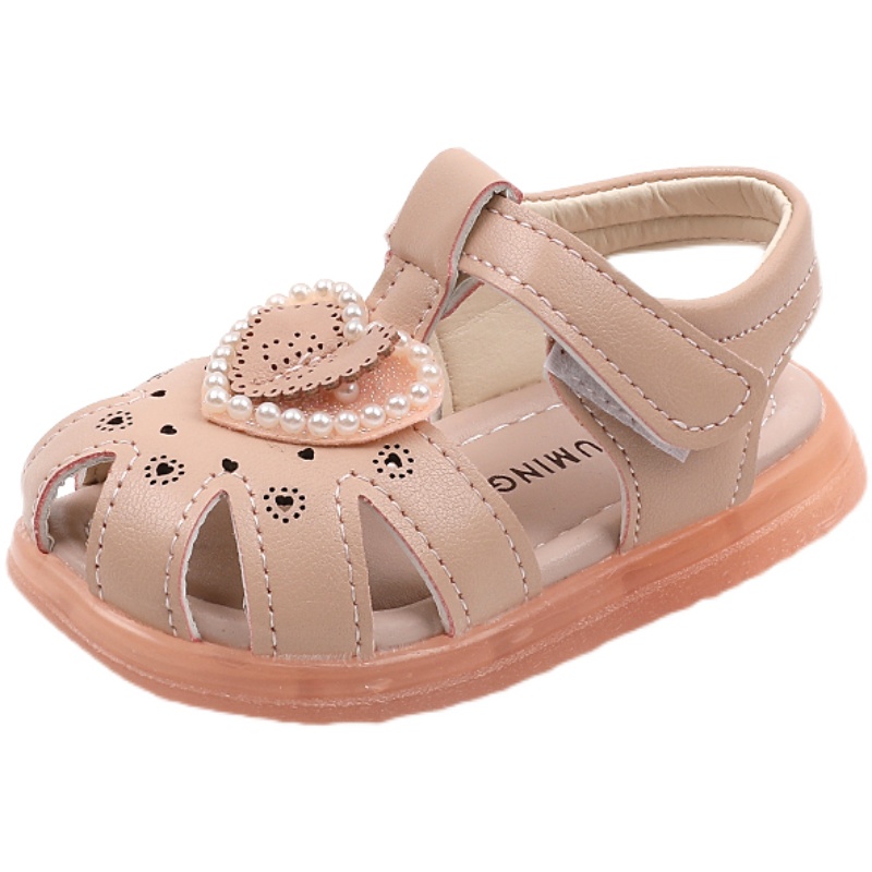 婴儿凉鞋韩系包头公主鞋宝宝学步鞋儿童软底防滑夏季女童鞋0-3岁