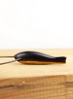 檀木小鱼余生有你森女文艺项链