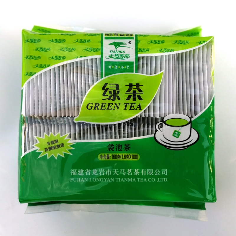 金龙壶绿茶袋泡茶一次性茶包每袋/100小包酒店饭店奶茶店包邮-图3