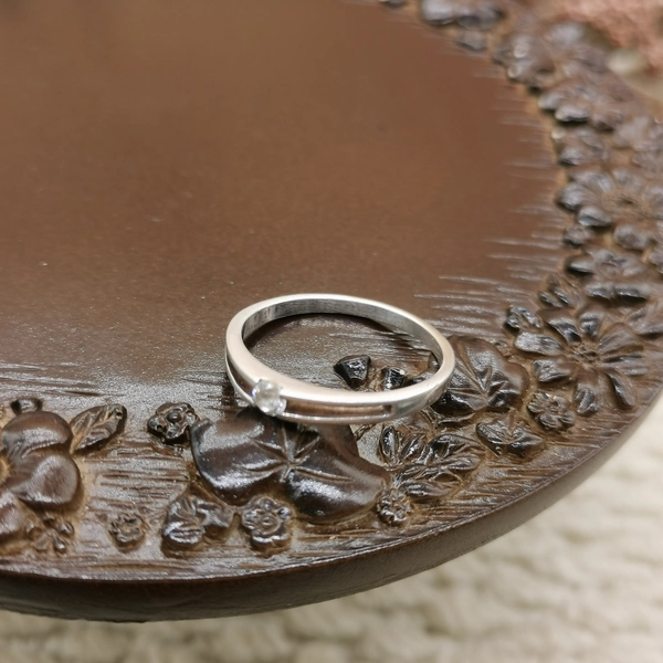 Vintage Middle Ages European Return 925 Silver Zircon Ring No. 16