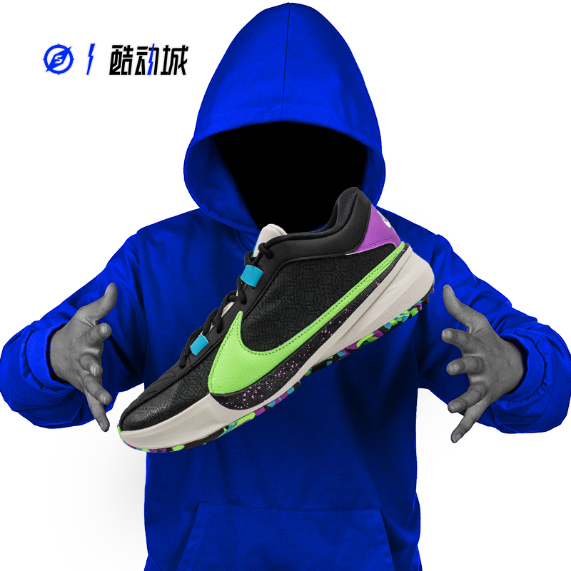 NIKE ZOOM FREAK 5 字母哥5代 男子低帮实战篮球鞋DX4996-200-700 - 图1