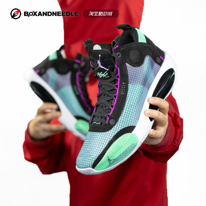指南针 AIR JORDAN 34 AJ34 乔三十四 男子高帮篮球鞋CU3475-100 - 图2