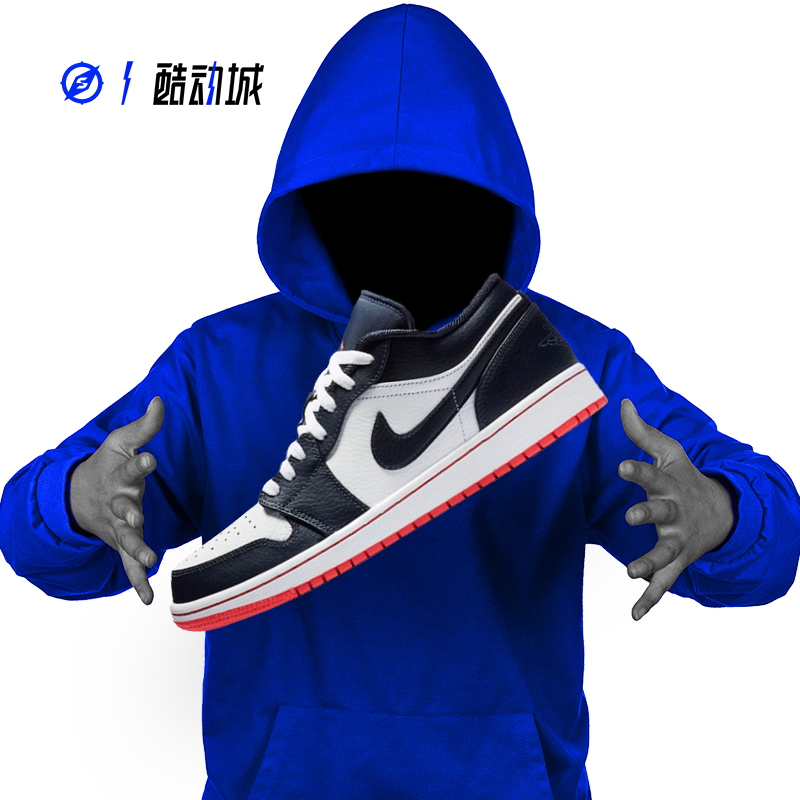 指南针 AIR JORDAN 1 LOW AJ1黑红脚趾 男女低帮篮球鞋553558-161