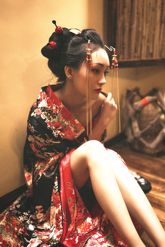 和服艺妓花魁中华吴服浴衣日式服装cos服装舞台表演写真摄影主播 - 图0