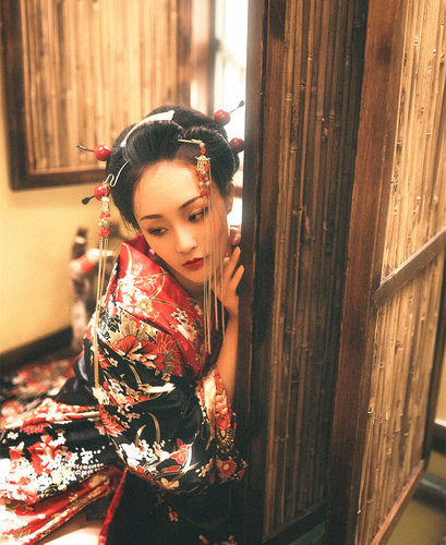 和服艺妓花魁中华吴服浴衣日式服装cos服装舞台表演写真摄影主播 - 图1