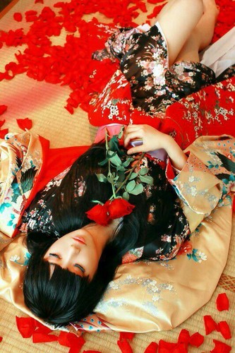 花魁和服套装中华吴服汉服古装秀禾服新娘大振袖cos日式和风定制 - 图0