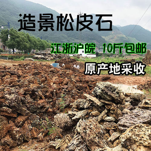 真石松皮石鱼缸造景水族箱水草造景装饰假山千层石虎皮龙骨石每斤 - 图1