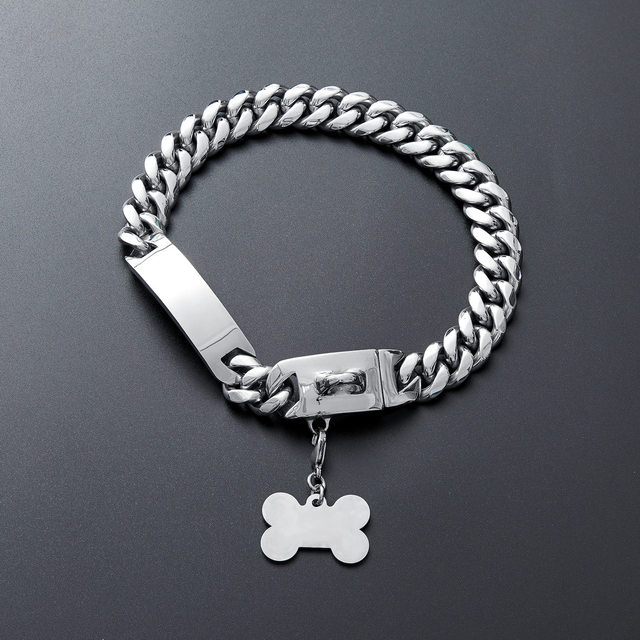 18mm Stainless Steel Gold Cuban Collar Dog Collar