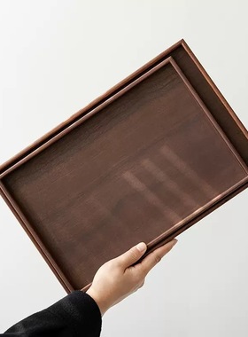 【托盘合集】现代轻奢皮革托盘不锈钢马毛客厅茶几酒柜水吧区摆件