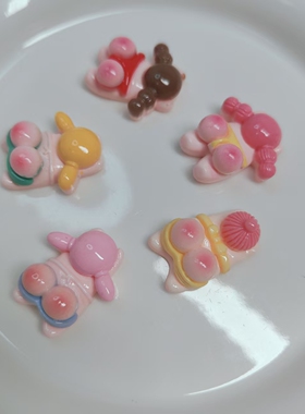 【对对碰】好闺蜜一起晒pp~树脂发夹手机壳奶油胶玩具创意潮流