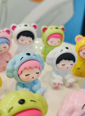 【对对碰】坐狗站熊白日梦梦创意diy树脂小高款家居装饰摆件